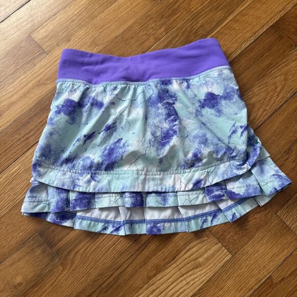 ivivva by Lululemon Girls Purple Marble Crack Skort Size 7 - Picture 1 of 5